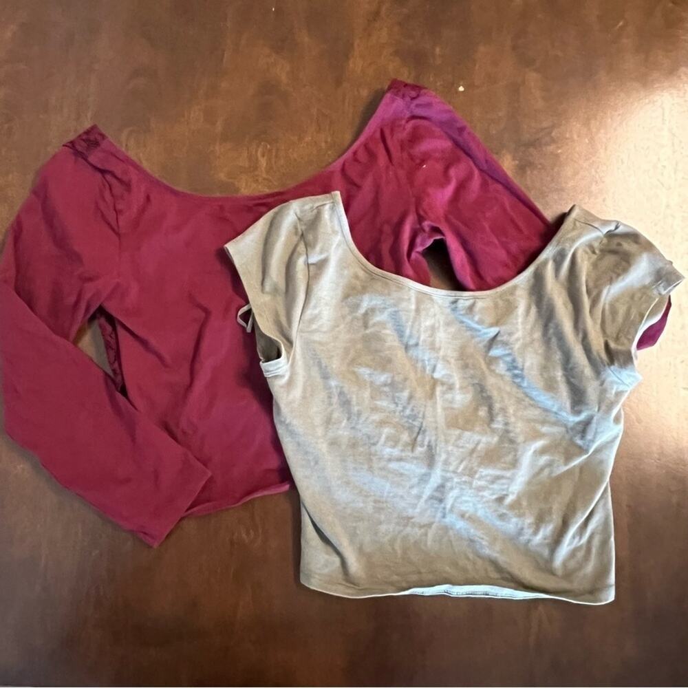 American Eagle Bundle of Two Cross Back Green and Maroon Small